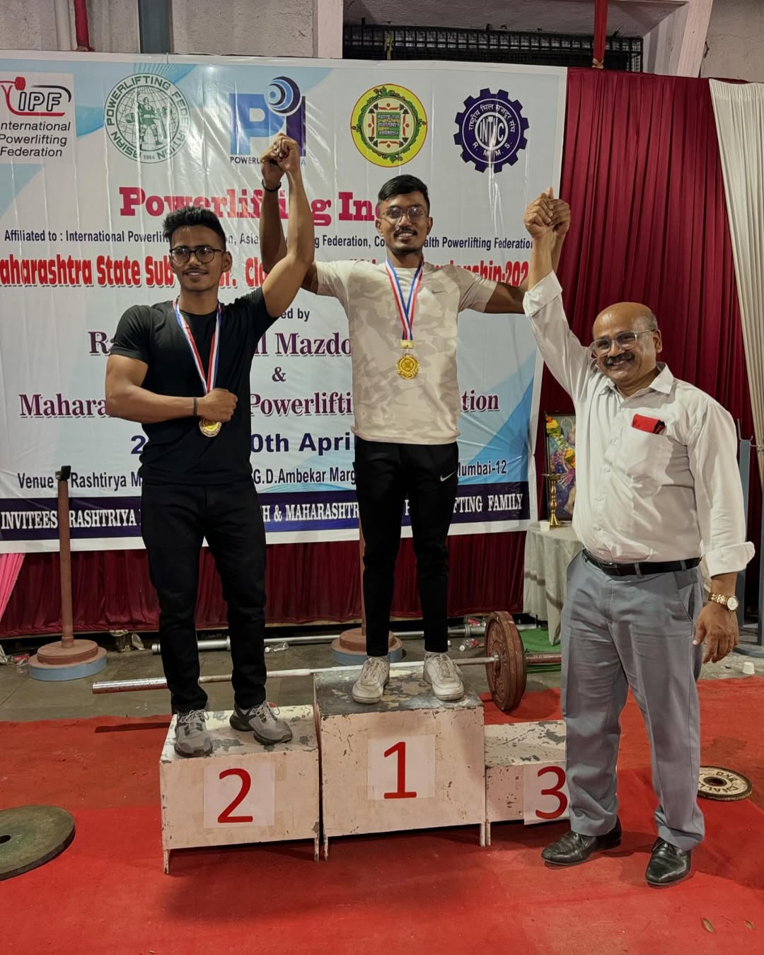 Gold Medal at Maharashtra State Power lifting Competition